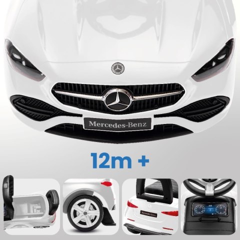 Jeździk dla dziecka, pchacz, chodzik, Mercedes C-Class biały Jeździk dla dziecka, pchacz, chodzik, Mercedes C-Class biały