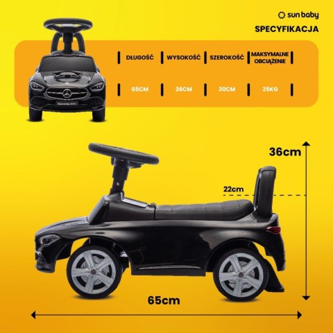 Jeździk dla dziecka, pchacz, chodzik, Mercedes C-Class czarny Jeździk dla dziecka, pchacz, chodzik, Mercedes C-Class czarny