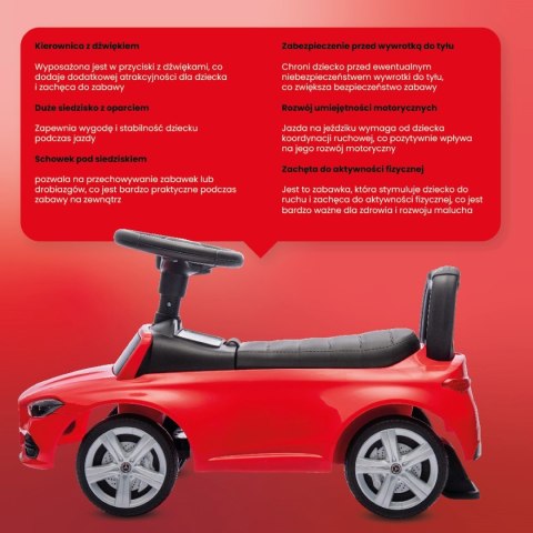 Jeździk dla dziecka, pchacz, chodzik, Mercedes C-Class czerwony Jeździk dla dziecka, pchacz, chodzik, Mercedes C-Class czerwony
