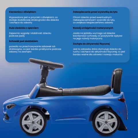 Jeździk dla dziecka, pchacz, chodzik, Mercedes C-Class niebieski Jeździk dla dziecka, pchacz, chodzik, Mercedes C-Class niebieski