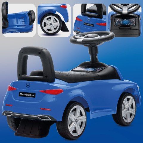 Jeździk dla dziecka, pchacz, chodzik, Mercedes C-Class niebieski Jeździk dla dziecka, pchacz, chodzik, Mercedes C-Class niebieski