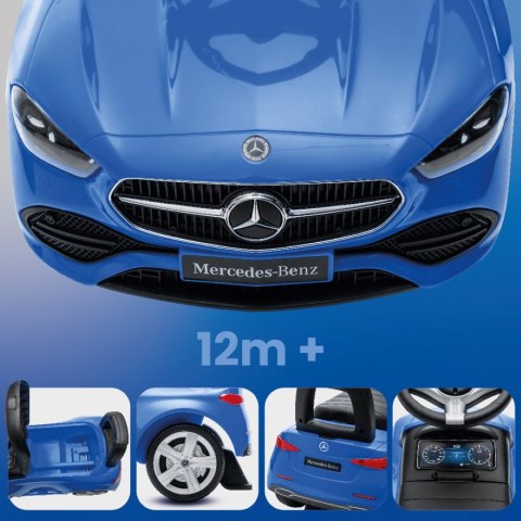 Jeździk dla dziecka, pchacz, chodzik, Mercedes C-Class niebieski Jeździk dla dziecka, pchacz, chodzik, Mercedes C-Class niebieski