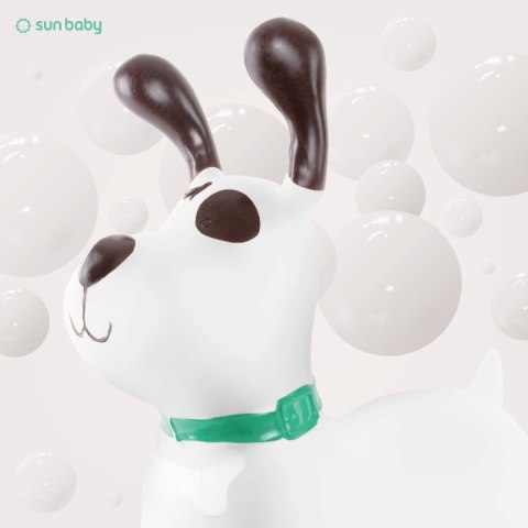 Skoczek gumowy dla dzieci REKSIO 60 cm biały do skakania z pompką Skoczek gumowy dla dzieci REKSIO 60 cm biały do skakania z pompką