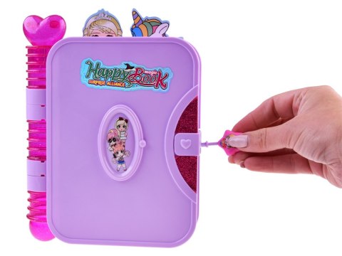 Magiczny pamiętnik sekretnik zamykany na kluczyk notatnik naklejki ZA4706 Magiczny pamiętnik sekretnik zamykany na kluczyk notatnik naklejki ZA4706