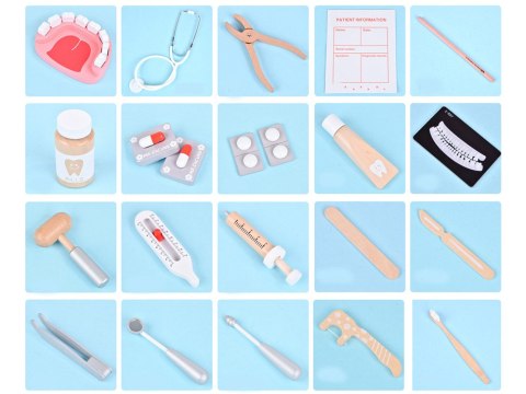 Zestaw MAŁY DENTYSTA drewniany akcesoria ZA4718 Zestaw MAŁY DENTYSTA drewniany akcesoria ZA4718