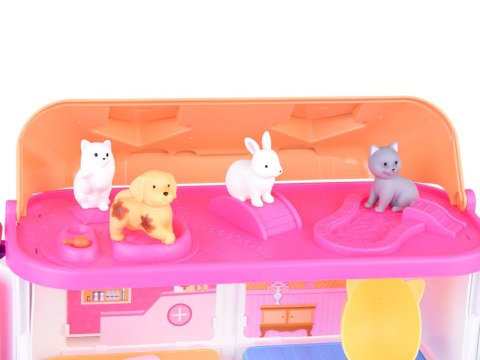 Domek rozkładany dla zwierząt Pet house zestaw z figurkami akces ZA5420 Domek rozkładany dla zwierząt Pet house zestaw z figurkami akces ZA5420
