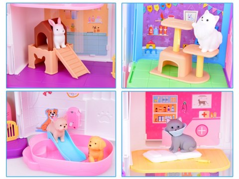 Domek rozkładany dla zwierząt Pet house zestaw z figurkami akces ZA5420 Domek rozkładany dla zwierząt Pet house zestaw z figurkami akces ZA5420