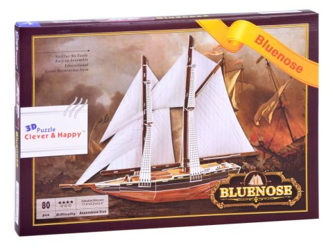 Puzzle 3D statek żaglowiec BLUENOSE 80 ele ZA2906 Puzzle 3D statek żaglowiec BLUENOSE 80 ele ZA2906