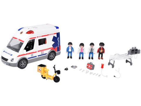 Interaktywna karetka Ambulans nosze figurki światło dźwięk ZA5456 Interaktywna karetka Ambulans nosze figurki światło dźwięk ZA5456