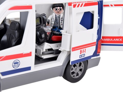 Interaktywna karetka Ambulans nosze figurki światło dźwięk ZA5456 Interaktywna karetka Ambulans nosze figurki światło dźwięk ZA5456