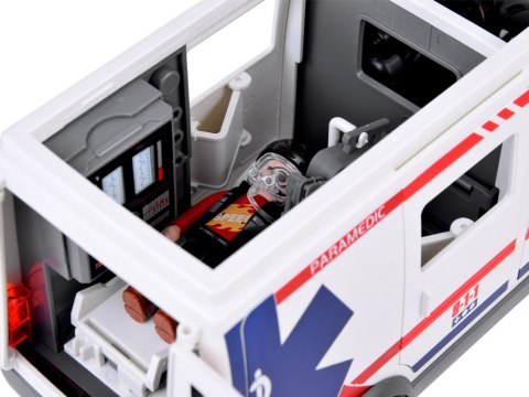 Interaktywna karetka Ambulans nosze figurki światło dźwięk ZA5456 Interaktywna karetka Ambulans nosze figurki światło dźwięk ZA5456