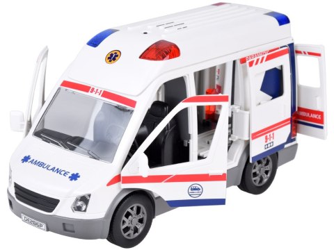 Interaktywna karetka Ambulans nosze figurki światło dźwięk ZA5456 Interaktywna karetka Ambulans nosze figurki światło dźwięk ZA5456