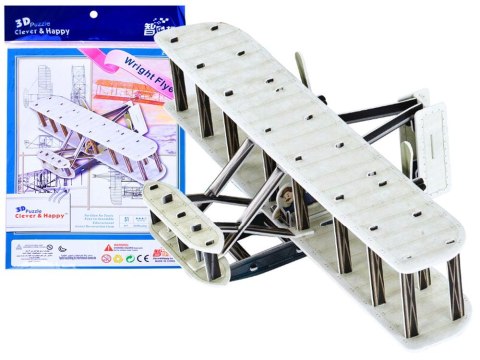 Puzzle 3D samolot braci Wright Flyer 51 eleZA2905