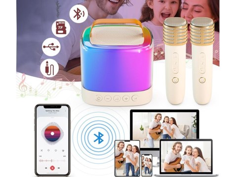 Mikrofony z głośnikiem bezprzewodowy + bluetooth + 2 mikrofony IN0178 Mikrofony z głośnikiem bezprzewodowy + bluetooth + 2 mikrofony IN0178