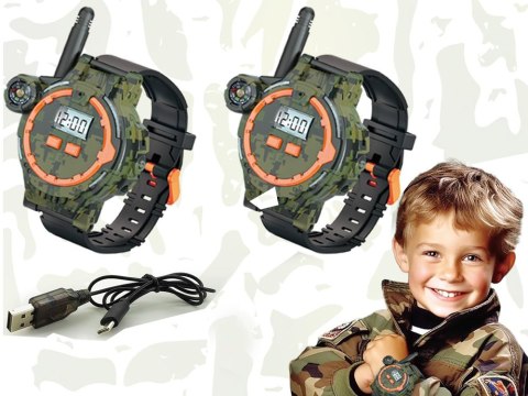 Walkie talkie 2 Zegarki wielofunkcyjne Zasięg 200m Kompas ZA5463 Walkie talkie 2 Zegarki wielofunkcyjne Zasięg 200m Kompas ZA5463