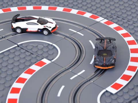Bugatti Wyścigowy Tor z Klocków 2 Auta na Pilota! Super zabawa RC0664 Bugatti Wyścigowy Tor z Klocków 2 Auta na Pilota! Super zabawa RC0664