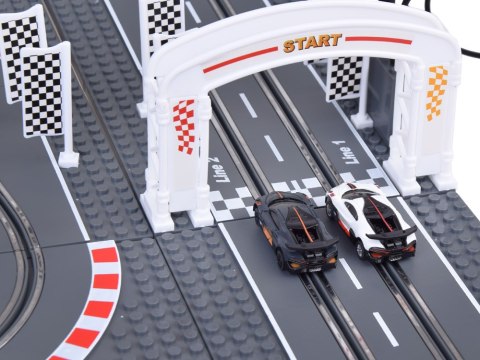 Bugatti Wyścigowy Tor z Klocków 2 Auta na Pilota! Super zabawa RC0664 Bugatti Wyścigowy Tor z Klocków 2 Auta na Pilota! Super zabawa RC0664