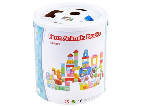 Kolorowe Klocki drewniane sorter farma 100e ZA3565 Kolorowe Klocki drewniane sorter farma 100e ZA3565