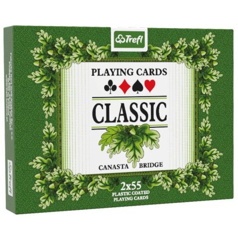 Trefl klasyczna talia kart Karty do gry - Classic 2 x 55 KS0166 Trefl klasyczna talia kart Karty do gry - Classic 2 x 55 KS0166