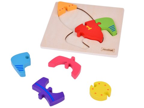 Rakieta Puzzle drewniane Edukacyjna układanka dla dziecka ZA5370 Rakieta Puzzle drewniane Edukacyjna układanka dla dziecka ZA5370