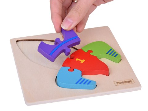 Rakieta Puzzle drewniane Edukacyjna układanka dla dziecka ZA5370 Rakieta Puzzle drewniane Edukacyjna układanka dla dziecka ZA5370