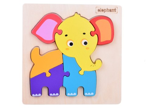 Słoń Puzzle drewniane Edukacyjna układanka dla dziecka ZA5372 Słoń Puzzle drewniane Edukacyjna układanka dla dziecka ZA5372