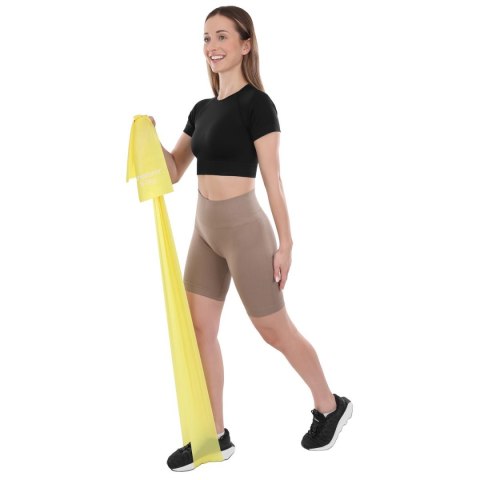 TAŚMA TRENINGOWA DO ĆWICZEŃ PILATES 2000x150x0,25MM 5-8KG ŻÓŁTA TAŚMA TRENINGOWA DO ĆWICZEŃ PILATES 2000x150x0,25MM 5-8KG ŻÓŁTA