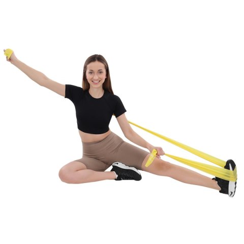 TAŚMA TRENINGOWA DO ĆWICZEŃ PILATES 2000x150x0,25MM 5-8KG ŻÓŁTA TAŚMA TRENINGOWA DO ĆWICZEŃ PILATES 2000x150x0,25MM 5-8KG ŻÓŁTA