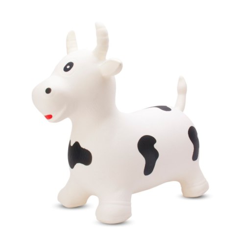 Skoczek gumowy dla dzieci BYCZEK 55 cm biały do skakania z pompką Skoczek gumowy dla dzieci BYCZEK 55 cm biały do skakania z pompką