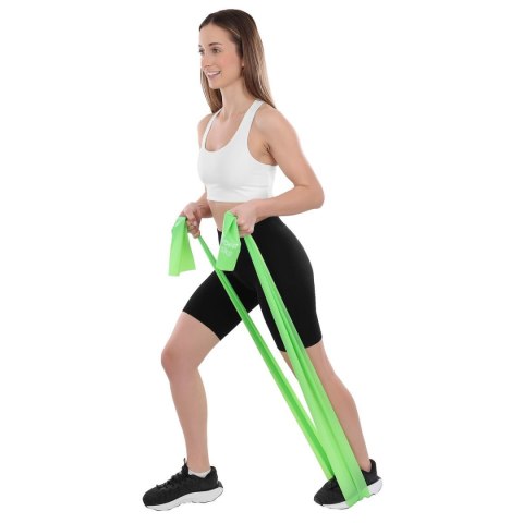 TAŚMA TRENINGOWA DO ĆWICZEŃ PILATES 2000x150x0,40MM 10-15KG ZIELONA TAŚMA TRENINGOWA DO ĆWICZEŃ PILATES 2000x150x0,40MM 10-15KG ZIELONA