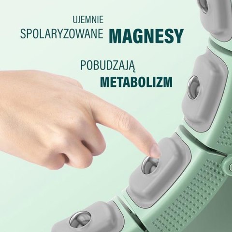 HMS ZESTAW HULA HOP MAGNETYCZNY GREEN HHM14 Z LICZNIKIEM HMS + PAS WYSZCZUPLAJĄCY BR163 BLACK HMS ZESTAW HULA HOP MAGNETYCZNY GREEN HHM14 Z LICZNIKIEM HMS + PAS WYSZCZUPLAJĄCY BR163 BLACK