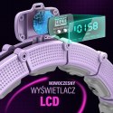 HMS ZESTAW HULA HOP MAGNETYCZNY VIOLET HHM14 Z LICZNIKIEM HMS + PAS WYSZCZUPLAJĄCY BR163 BLACK