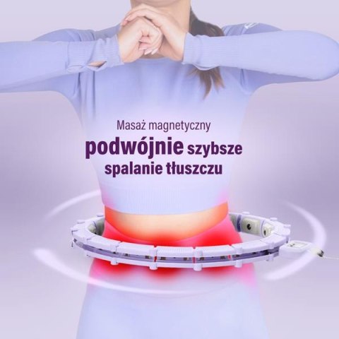 HMS ZESTAW HULA HOP MAGNETYCZNY VIOLET HHM14 Z LICZNIKIEM HMS + PAS WYSZCZUPLAJĄCY BR163 BLACK HMS ZESTAW HULA HOP MAGNETYCZNY VIOLET HHM14 Z LICZNIKIEM HMS + PAS WYSZCZUPLAJĄCY BR163 BLACK
