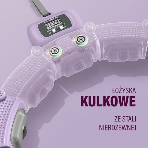 HMS ZESTAW HULA HOP MAGNETYCZNY VIOLET HHM14 Z LICZNIKIEM HMS + PAS WYSZCZUPLAJĄCY BR163 BLACK HMS ZESTAW HULA HOP MAGNETYCZNY VIOLET HHM14 Z LICZNIKIEM HMS + PAS WYSZCZUPLAJĄCY BR163 BLACK