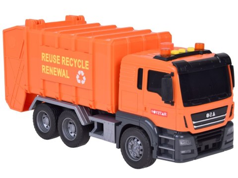 Duże Auto Śmieciarka z kubłami Ruchomy Kontener + dźwięk + światło ZA5228 Duże Auto Śmieciarka z kubłami Ruchomy Kontener + dźwięk + światło ZA5228