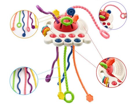 Interaktywna zabawka sensoryczna 4w1 gryzak Pop it ZA4274 Interaktywna zabawka sensoryczna 4w1 gryzak Pop it ZA4274