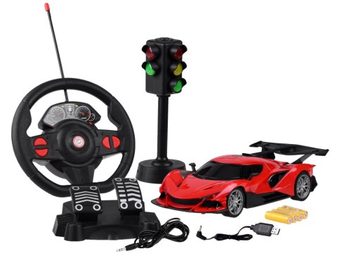 Zdalnie sterowane SPORTOWE auto + kierownica + sygnalizacja RC0589 CZ Zdalnie sterowane SPORTOWE auto + kierownica + sygnalizacja RC0589 CZ