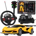 Zdalnie sterowane SPORTOWE auto + kierownica + sygnalizacja RC0589 ZO Zdalnie sterowane SPORTOWE auto + kierownica + sygnalizacja RC0589 ZO