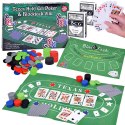 Zestaw Gra karciana 2w1 Poker i BlackJack Żetony + karty + plansza GR0706 Zestaw Gra karciana 2w1 Poker i BlackJack Żetony + karty + plansza GR0706