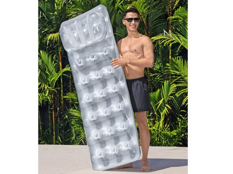 Bestway Dmuchany materac plażowy z zagłówkiem METAL 188x71cm 43024 Bestway Dmuchany materac plażowy z zagłówkiem METAL 188x71cm 43024