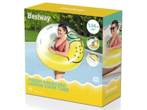 Bestway Dmuchane koło do pływania z uchwytami CYTRYNKA 114 CM 36448 Bestway Dmuchane koło do pływania z uchwytami CYTRYNKA 114 CM 36448