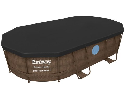 Bestway POKRYWA na basen stelażowy owalny 424 x 250 x 100 cm 58425 Bestway POKRYWA na basen stelażowy owalny 424 x 250 x 100 cm 58425