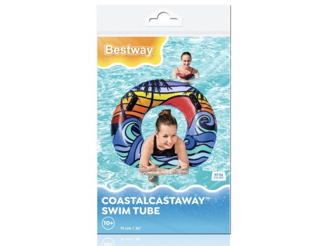 Bestway dmuchane Koło do pływania z uchwytami 91 cm 10 + 36350 Bestway dmuchane Koło do pływania z uchwytami 91 cm 10 + 36350