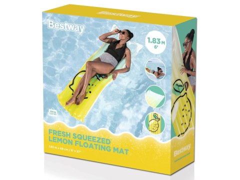 Bestway Dmuchany Materac do wody CYTRYNKA 183 x 69 cm 44122 Bestway Dmuchany Materac do wody CYTRYNKA 183 x 69 cm 44122