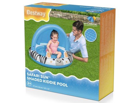 Bestway Dmuchany basenik z daszkiem ZEBRA 97cm Safari Sun 52559 Bestway Dmuchany basenik z daszkiem ZEBRA 97cm Safari Sun 52559