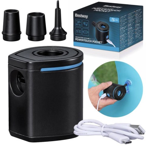 Bestway Elektryczna pompka powietrzba USB + końcówki 62289 Bestway Elektryczna pompka powietrzba USB + końcówki 62289