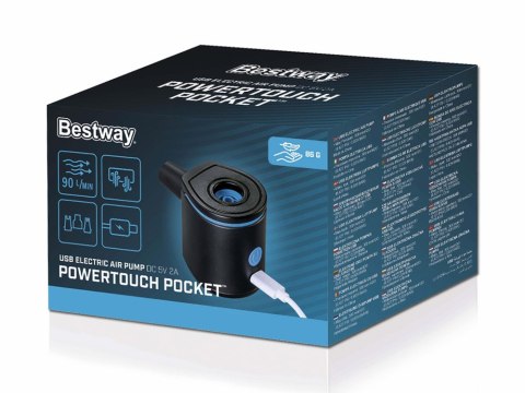 Bestway Elektryczna pompka powietrzba USB + końcówki 62289 Bestway Elektryczna pompka powietrzba USB + końcówki 62289