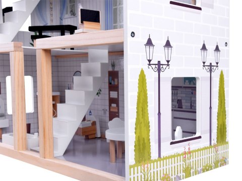 Drewniany domek dla lalek w stylu Boho led ZA4131 Drewniany domek dla lalek w stylu Boho led ZA4131