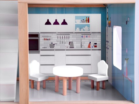 Drewniany domek dla lalek w stylu Boho led ZA4131 Drewniany domek dla lalek w stylu Boho led ZA4131