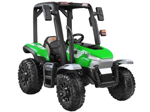 Duży Traktor z przyczepą 4x4+ pilot światło PA0266 zielony Duży Traktor z przyczepą 4x4+ pilot światło PA0266 zielony